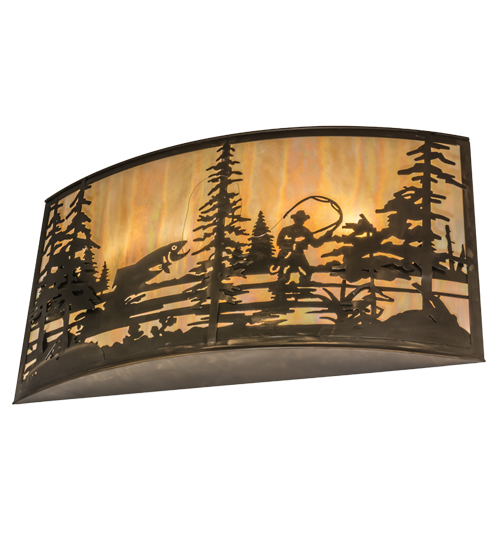  RUSTIC LODGE RUSTIC OR MOUNTIAN GREAT ROOM ART GLASS RECREATION