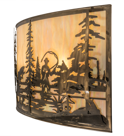  RUSTIC LODGE RUSTIC OR MOUNTIAN GREAT ROOM ART GLASS RECREATION