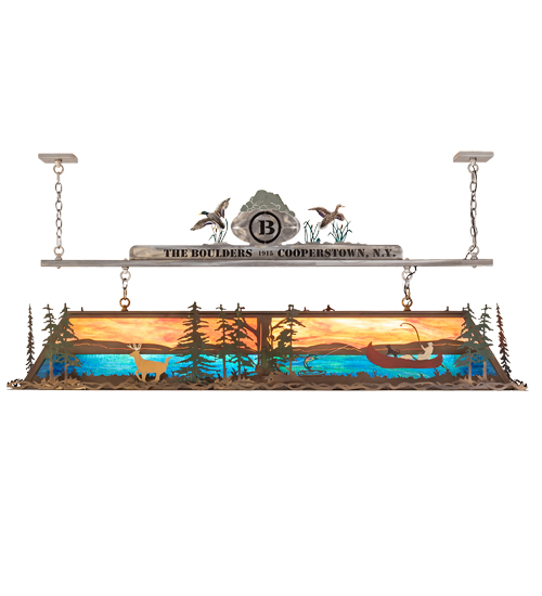  LODGE RUSTIC OR MOUNTIAN GREAT ROOM ART GLASS CONTEMPORARY
