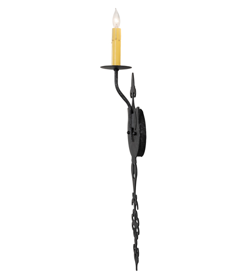  VICTORIAN GOTHIC SCROLL FEATURES CRAFTED OF STEEL FAUX CANDLE SLEVES CANDLE BULB ON TOP