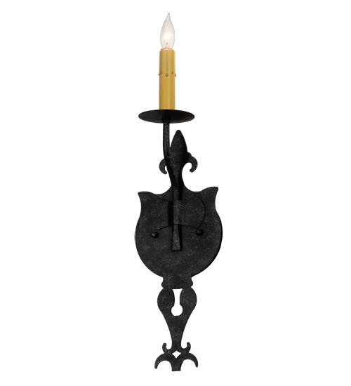  VICTORIAN GOTHIC SCROLL FEATURES CRAFTED OF STEEL FAUX CANDLE SLEVES CANDLE BULB ON TOP