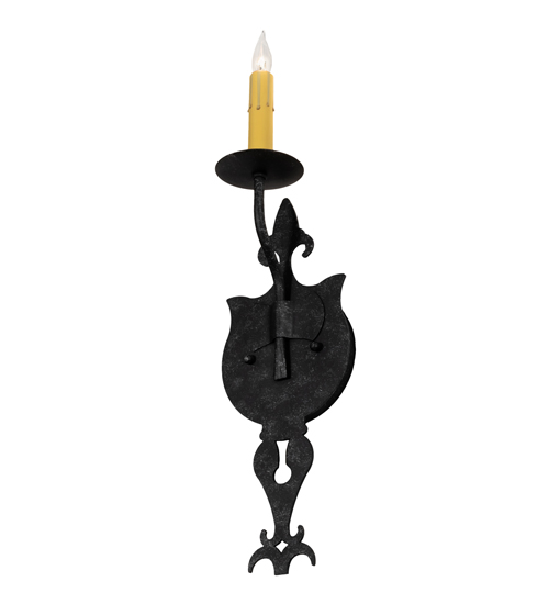  VICTORIAN GOTHIC SCROLL FEATURES CRAFTED OF STEEL FAUX CANDLE SLEVES CANDLE BULB ON TOP