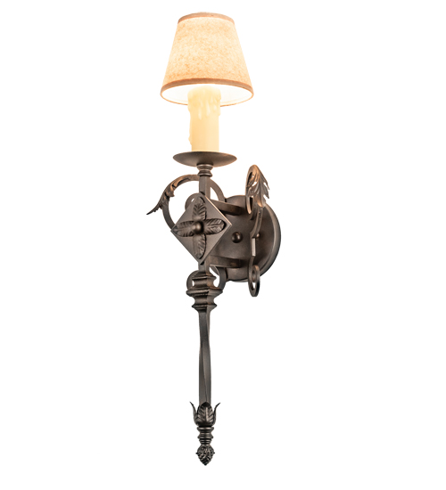  VICTORIAN SCROLL FEATURES CRAFTED OF STEEL FAUX CANDLE SLEVES CANDLE BULB ON TOP