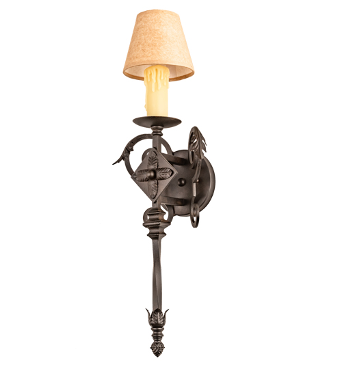  VICTORIAN SCROLL FEATURES CRAFTED OF STEEL FAUX CANDLE SLEVES CANDLE BULB ON TOP