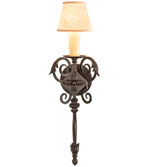  VICTORIAN SCROLL FEATURES CRAFTED OF STEEL FAUX CANDLE SLEVES CANDLE BULB ON TOP