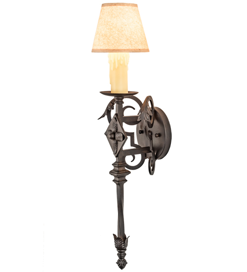  VICTORIAN SCROLL FEATURES CRAFTED OF STEEL FAUX CANDLE SLEVES CANDLE BULB ON TOP