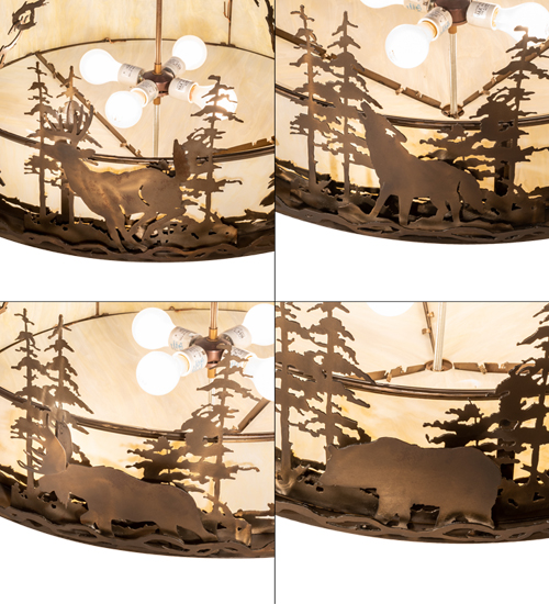  RUSTIC LODGE RUSTIC OR MOUNTIAN GREAT ROOM ANIMALS IDALIGHT