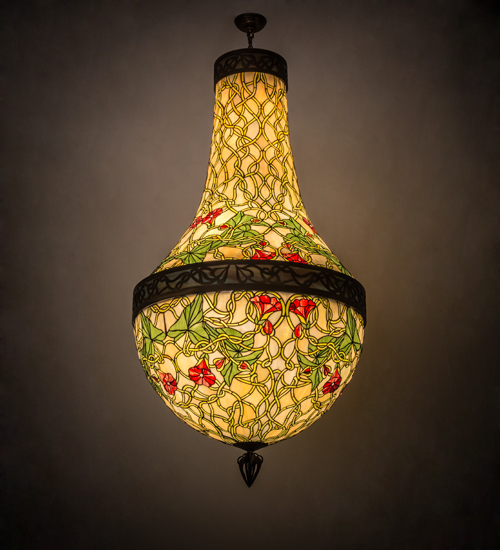  VICTORIAN FLORAL ART GLASS