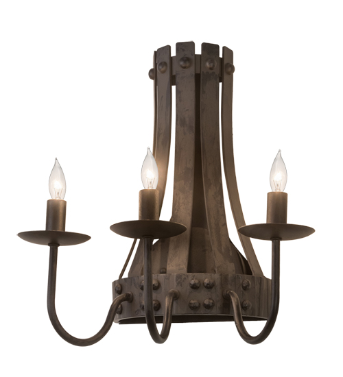  RUSTIC SCROLL FEATURES CRAFTED OF STEEL FORGED AND CAST IRON FAUX CANDLE SLEVES CANDLE BULB ON TOP
