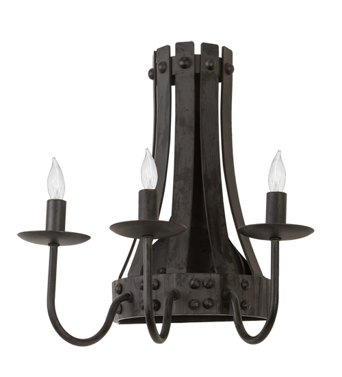  RUSTIC SCROLL FEATURES CRAFTED OF STEEL FORGED AND CAST IRON FAUX CANDLE SLEVES CANDLE BULB ON TOP