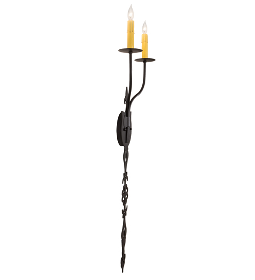  VICTORIAN GOTHIC SCROLL FEATURES CRAFTED OF STEEL FAUX CANDLE SLEVES CANDLE BULB ON TOP