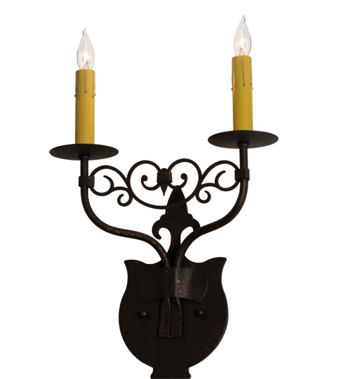  VICTORIAN GOTHIC SCROLL FEATURES CRAFTED OF STEEL FAUX CANDLE SLEVES CANDLE BULB ON TOP