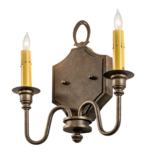  GOTHIC SCROLL FEATURES CRAFTED OF STEEL FAUX CANDLE SLEVES CANDLE BULB ON TOP