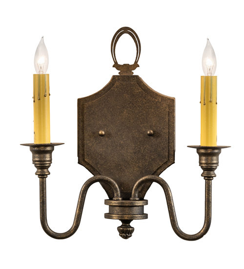  GOTHIC SCROLL FEATURES CRAFTED OF STEEL FAUX CANDLE SLEVES CANDLE BULB ON TOP