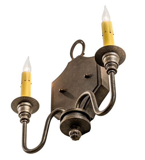  GOTHIC SCROLL FEATURES CRAFTED OF STEEL FAUX CANDLE SLEVES CANDLE BULB ON TOP