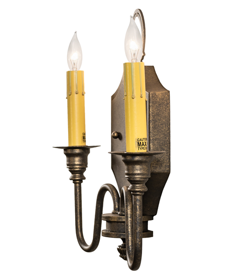  GOTHIC SCROLL FEATURES CRAFTED OF STEEL FAUX CANDLE SLEVES CANDLE BULB ON TOP