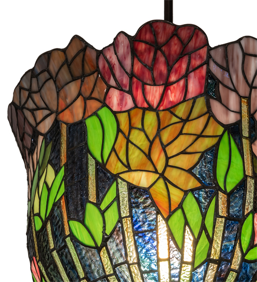  TIFFANY REPRODUCTION OF ORIGINAL FLORAL ART GLASS