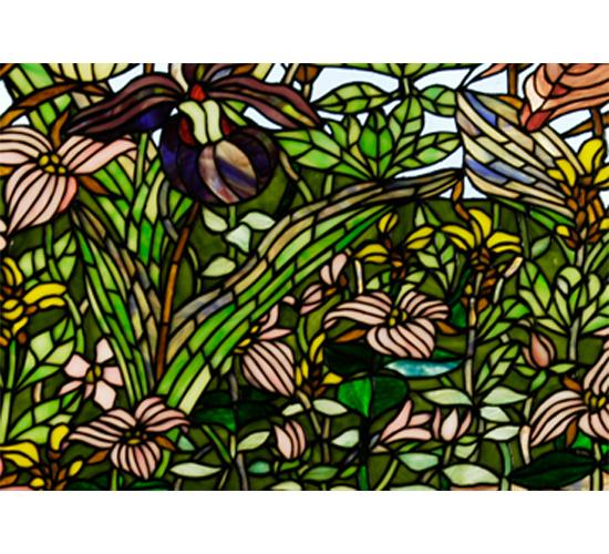  TIFFANY REPRODUCTION OF ORIGINAL FLORAL ART GLASS