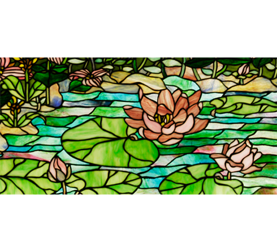  TIFFANY REPRODUCTION OF ORIGINAL FLORAL ART GLASS