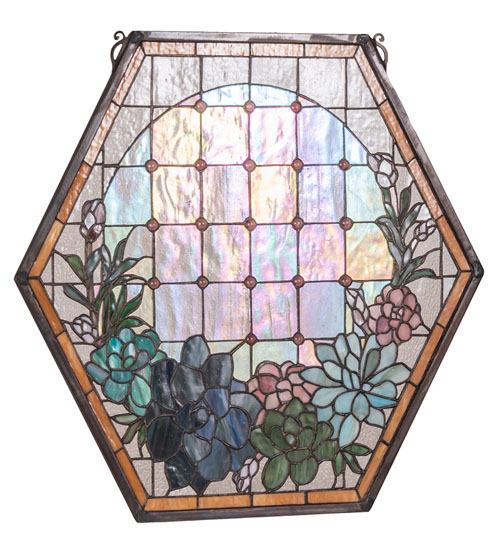  FLORAL ART GLASS