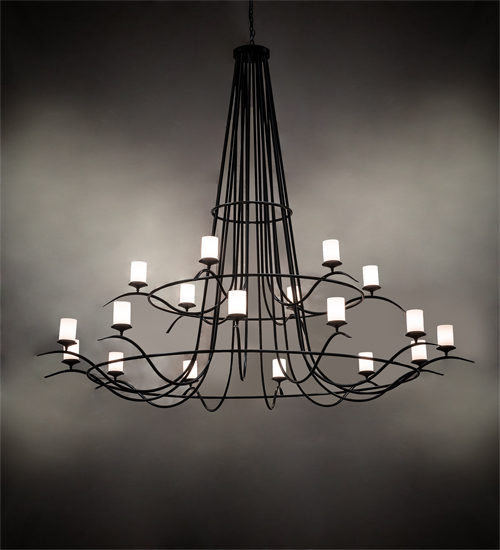 CONTEMPORARY SCROLL FEATURES CRAFTED OF STEEL IN CHANDELIERS FAUX CANDLE SLEVES CANDLE BULB ON TOP