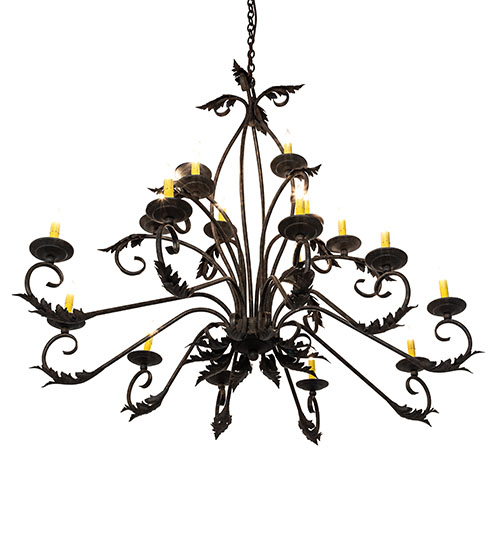  VICTORIAN SCROLL FEATURES CRAFTED OF STEEL FAUX CANDLE SLEVES CANDLE BULB ON TOP STAMPED/CAST METAL LEAF ROSETTE FLOWER ACCENT