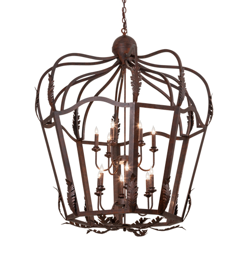  LODGE RUSTIC OR MOUNTIAN GREAT ROOM CONTEMPORARY SCROLL FEATURES CRAFTED OF STEEL FAUX CANDLE SLEVES CANDLE BULB ON TOP STAMPED/CAST METAL LEAF ROSETTE FLOWER ACCENT