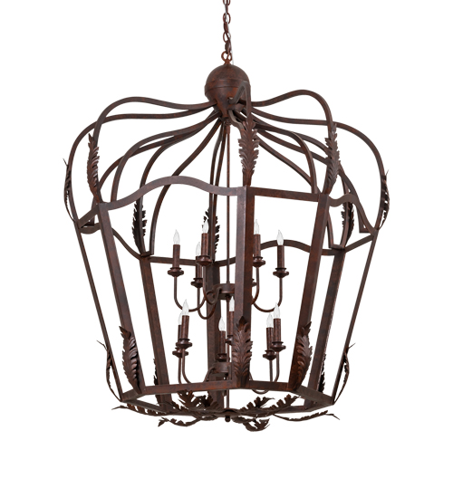  LODGE RUSTIC OR MOUNTIAN GREAT ROOM CONTEMPORARY SCROLL FEATURES CRAFTED OF STEEL FAUX CANDLE SLEVES CANDLE BULB ON TOP STAMPED/CAST METAL LEAF ROSETTE FLOWER ACCENT