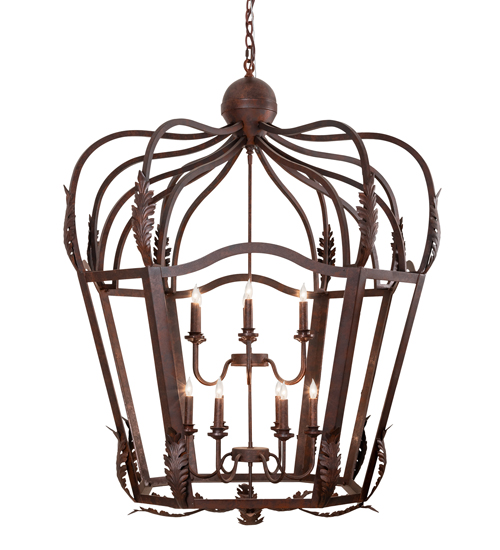  LODGE RUSTIC OR MOUNTIAN GREAT ROOM CONTEMPORARY SCROLL FEATURES CRAFTED OF STEEL FAUX CANDLE SLEVES CANDLE BULB ON TOP STAMPED/CAST METAL LEAF ROSETTE FLOWER ACCENT