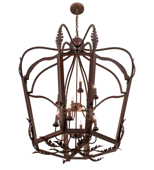  LODGE RUSTIC OR MOUNTIAN GREAT ROOM CONTEMPORARY SCROLL FEATURES CRAFTED OF STEEL FAUX CANDLE SLEVES CANDLE BULB ON TOP STAMPED/CAST METAL LEAF ROSETTE FLOWER ACCENT