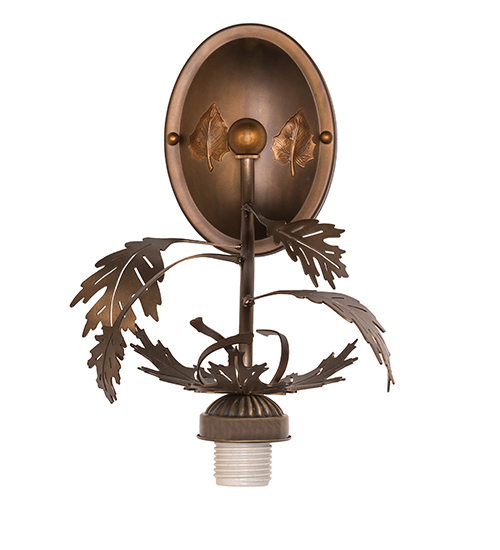  RUSTIC STAMPED/CAST METAL LEAF ROSETTE FLOWER ACCENT