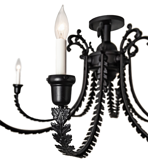  VICTORIAN SCROLL FEATURES CRAFTED OF STEEL STAMPED/CAST METAL LEAF ROSETTE FLOWER ACCENT