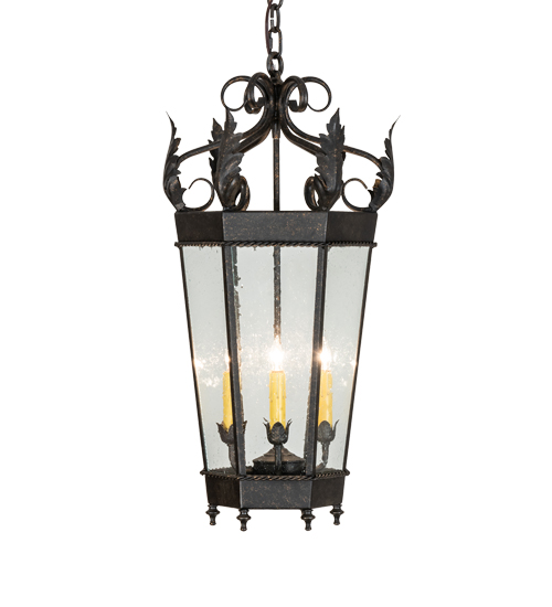  GOTHIC SCROLL FEATURES CRAFTED OF STEEL FAUX CANDLE SLEVES CANDLE BULB ON TOP