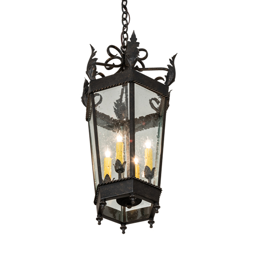  GOTHIC SCROLL FEATURES CRAFTED OF STEEL FAUX CANDLE SLEVES CANDLE BULB ON TOP