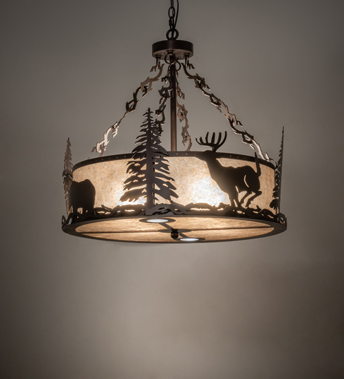  LODGE RUSTIC OR MOUNTIAN GREAT ROOM ANIMALS MICA DOWN LIGHTS SPOT LIGHT POINTING DOWN FOR FUNCTION