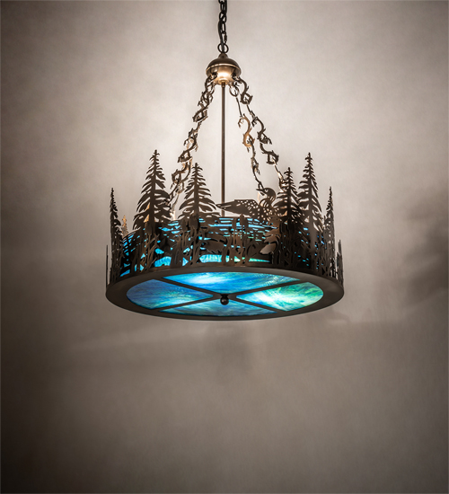  RUSTIC LODGE RUSTIC OR MOUNTIAN GREAT ROOM ART GLASS ANIMALS