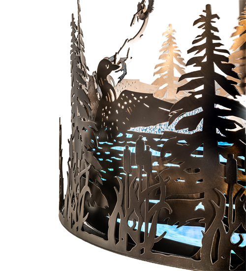  RUSTIC LODGE RUSTIC OR MOUNTIAN GREAT ROOM ART GLASS ANIMALS