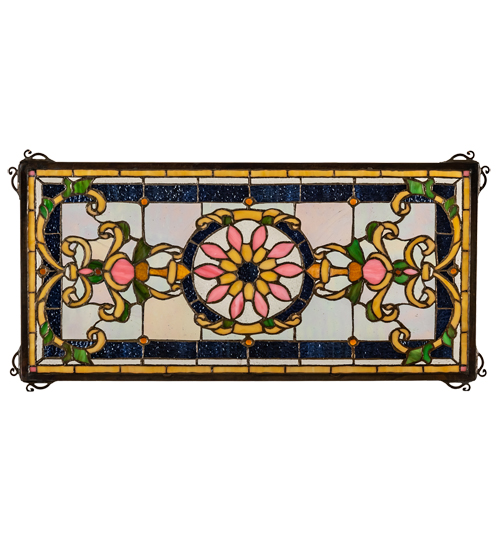  FLORAL ART GLASS NOUVEAU