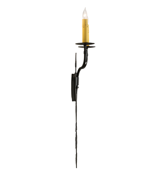  VICTORIAN GOTHIC SCROLL FEATURES CRAFTED OF STEEL FAUX CANDLE SLEVES CANDLE BULB ON TOP