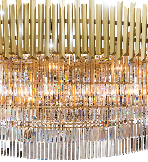  CONTEMPORARY CRYSTAL CHANDELIER