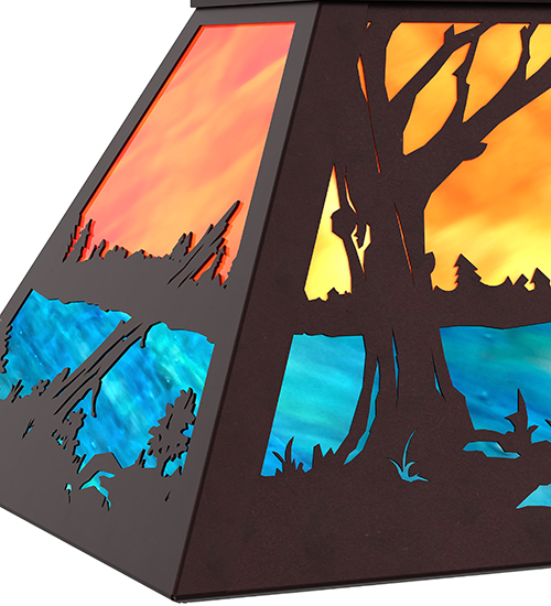  RUSTIC LODGE RUSTIC OR MOUNTIAN GREAT ROOM ART GLASS ANIMALS