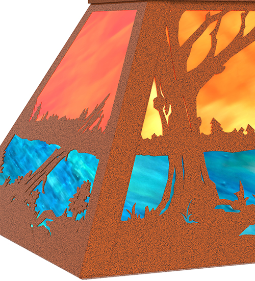  RUSTIC LODGE RUSTIC OR MOUNTIAN GREAT ROOM ART GLASS ANIMALS