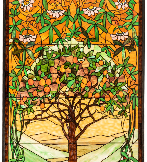  RUSTIC TIFFANY REPRODUCTION OF ORIGINAL FLORAL ART GLASS