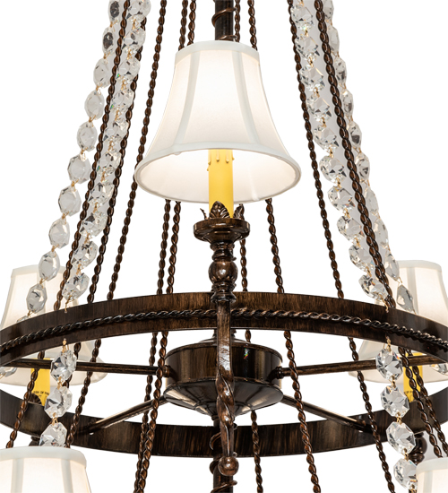  VICTORIAN LODGE RUSTIC OR MOUNTIAN GREAT ROOM GOTHIC CRYSTAL ACCENTS FAUX CANDLE SLEVES CANDLE BULB ON TOP