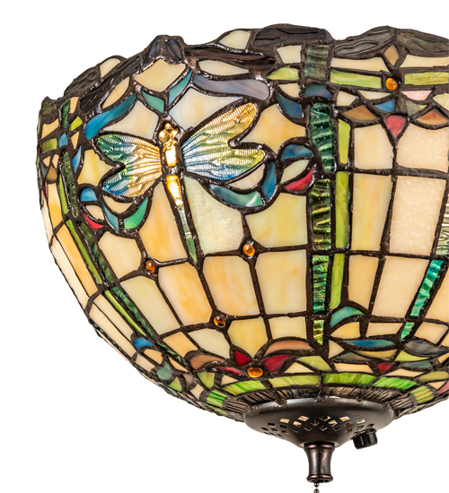 TIFFANY REPRODUCTION OF ORIGINAL FLORAL ART GLASS INSECTS