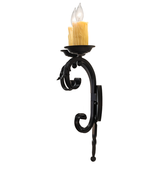  VICTORIAN SCROLL FEATURES CRAFTED OF STEEL FAUX CANDLE SLEVES CANDLE BULB ON TOP STAMPED/CAST METAL LEAF ROSETTE FLOWER ACCENT