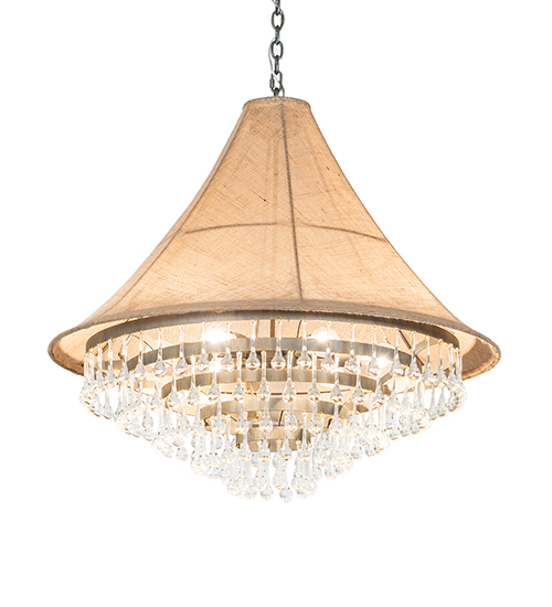  FABRIC CRYSTAL ACCENTS CRYSTAL CHANDELIER