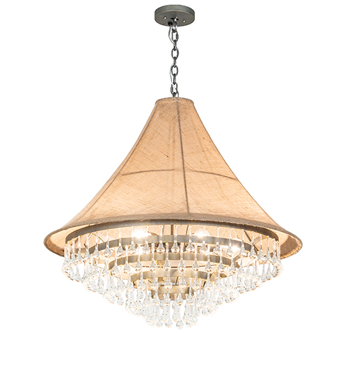  FABRIC CRYSTAL ACCENTS CRYSTAL CHANDELIER