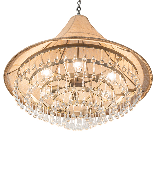  FABRIC CRYSTAL ACCENTS CRYSTAL CHANDELIER