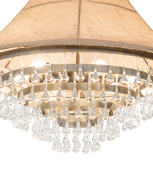  FABRIC CRYSTAL ACCENTS CRYSTAL CHANDELIER